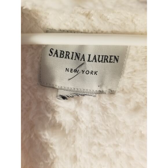 Women’s Sleeveless Cardigan Vest One Size Ivory Fuzzy Long Sku A158 - Picture 5 of 6